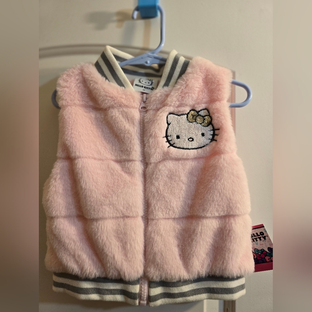 3T Hello Kitty Faux Fur Pink Vest